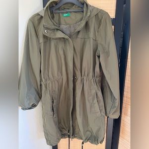 United colors of Bennington green trench coat.